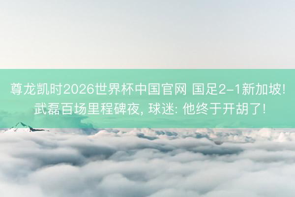 尊龙凯时2026世界杯中国官网 国足2-1新加坡! 武磊百场里程碑夜， 球迷: 他终于开胡了!