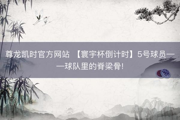 尊龙凯时官方网站 【寰宇杯倒计时】5号球员——球队里的脊梁骨!