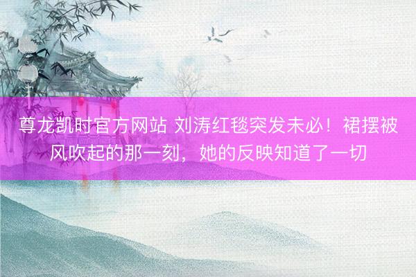 尊龙凯时官方网站 刘涛红毯突发未必！裙摆被风吹起的那一刻，她的反映知道了一切