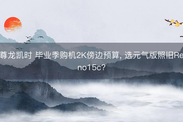 尊龙凯时 毕业季购机2K傍边预算， 选元气版照旧Reno15c?